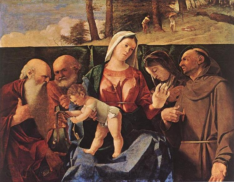Lorenzo Lotto Madonna and Child with Saints Spain oil painting art